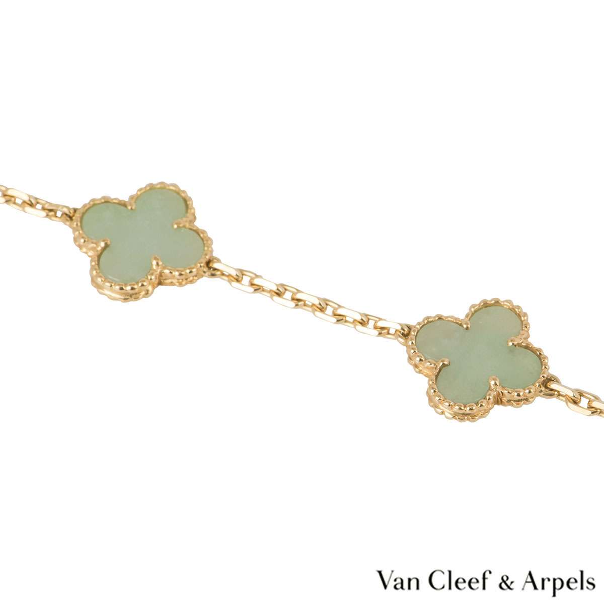 Vintage alhambra yellow gold bracelet Van Cleef & Arpels Green in Yellow  gold - 37181496